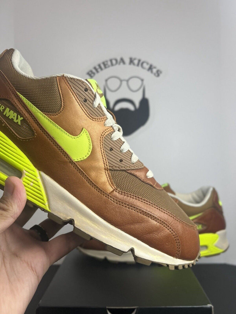 Nike Air Max 90 Premium QS Umber Volt Burch 2007 Og 313650-371 Men’s Size 13