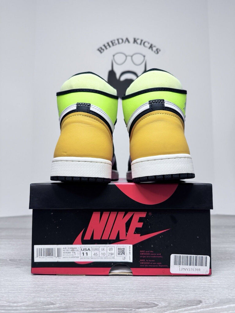 Size 11 - Nike Air Jordan Retro 1 High OG Volt Gold 2021  Authentic Basketball