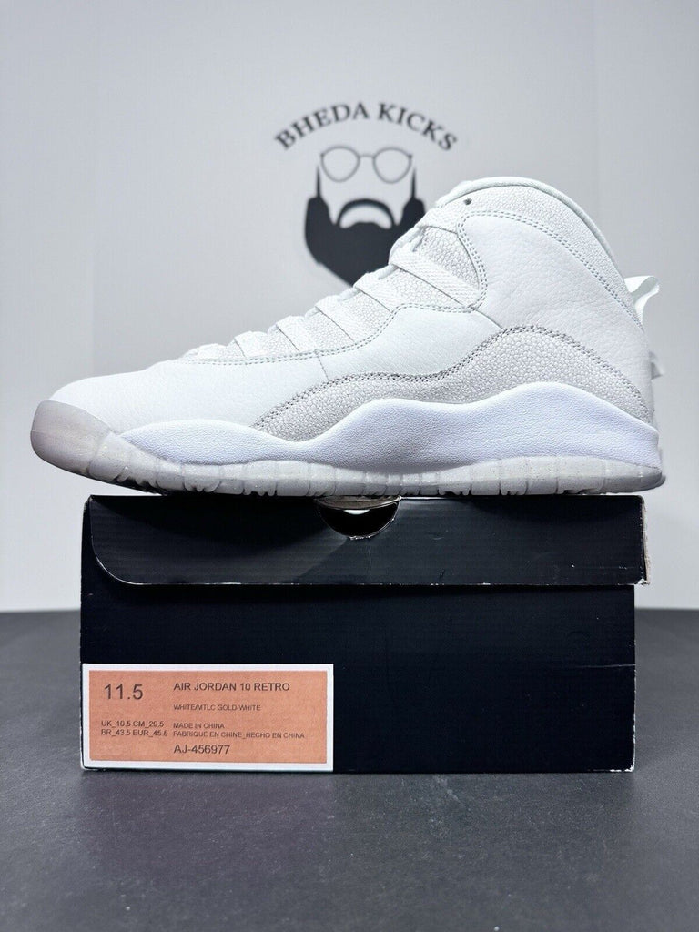 NEW DS Jordan 10 OVO White (Sample Pair) AJ-456977 Authentic Men’s Size 11.5