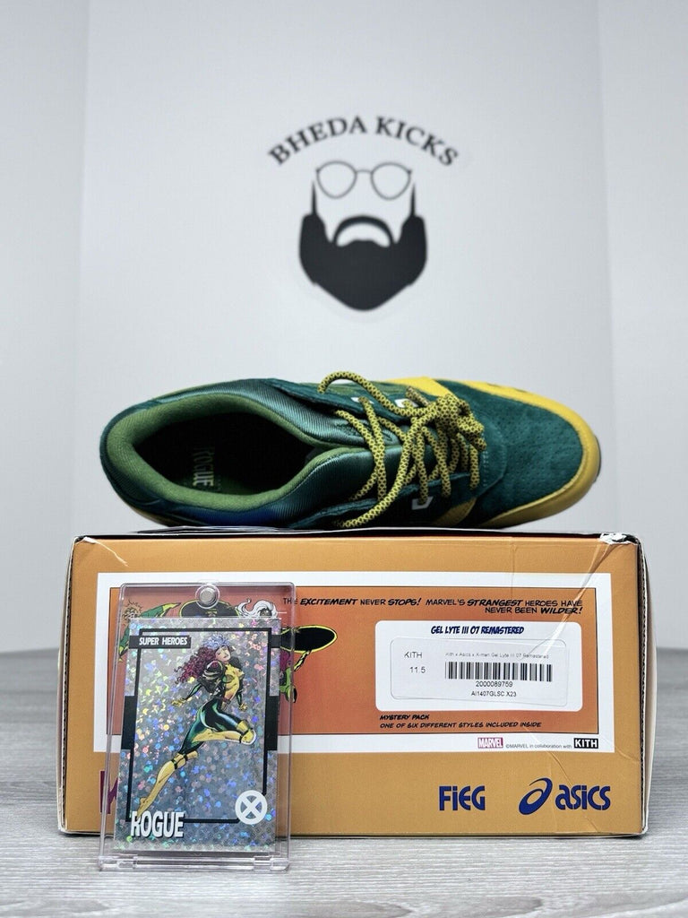 Size 11.5 Asics Gel - Lyte III x Marvel X-Men x Kith Rogue (w/ Trading Card) DS