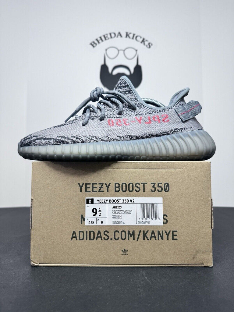 Adidas Yeezy Boost 350 V2 Low Beluga 2.0 AH2203 Preowned Authentic Men Size 9.5