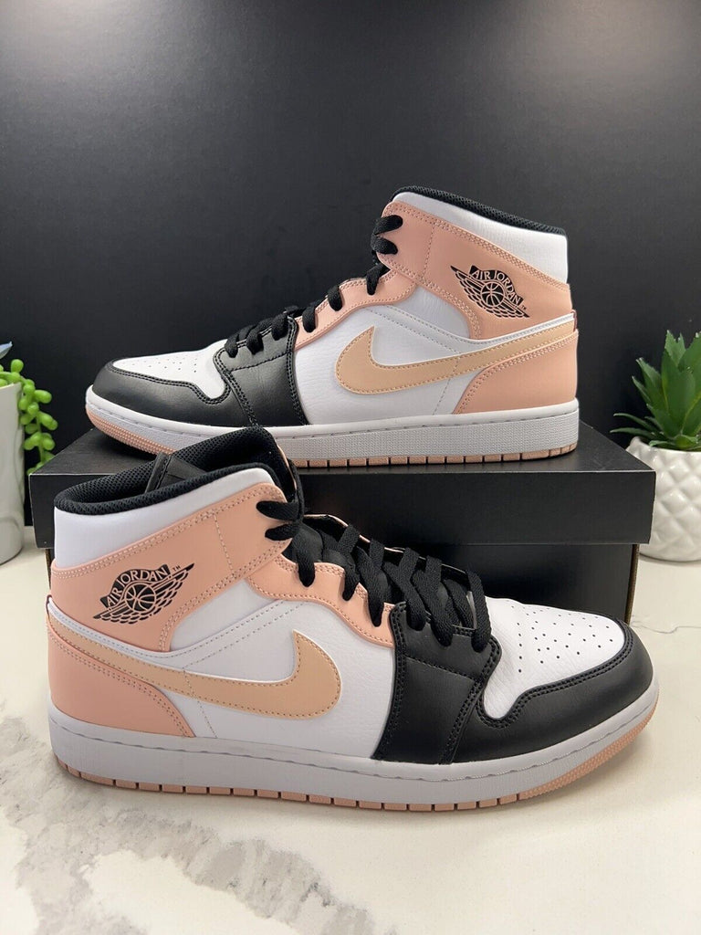 AIR JORDAN 1 MID CRIMSON TINT TOE 554724-133 Size 11.5