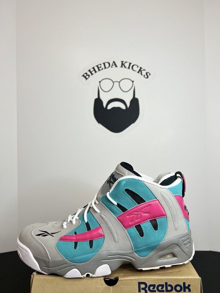 Reebok RAIL Tin Gray Teal Pink San Antonio Spurs Rare Mens Shoe M40338 Size 12