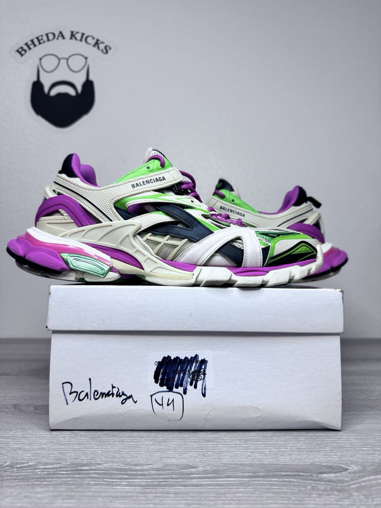Size 44 EU/11 US  - Balenciaga Runner Sneaker Green Pink Beige Preowned