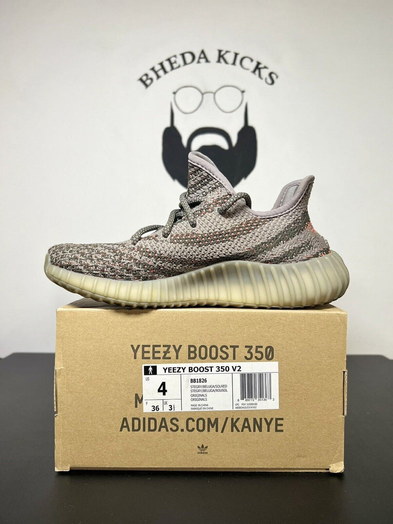 Adidas Yeezy Boost 350 V2 Beluga Size 4 BB1826 Preowned Men’s Sneaker Authentic