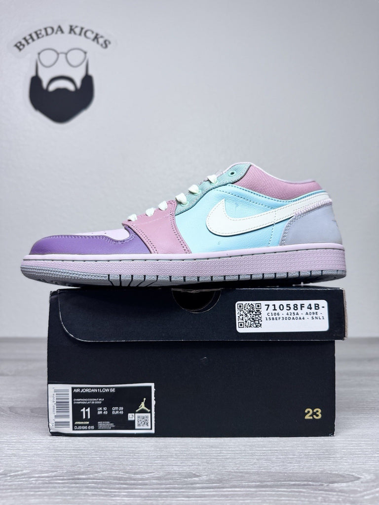 Size 11 - Nike Air Jordan 1 Low SE Easter Pastel DJ5196-615 Men's Brand New