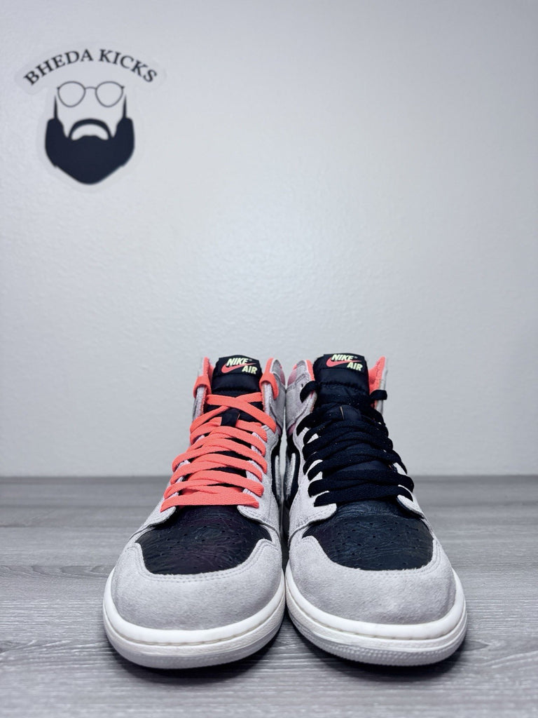 Size 10.5 - Jordan 1 Retro High OG Neutral Grey Hyper Crimson 555088-018