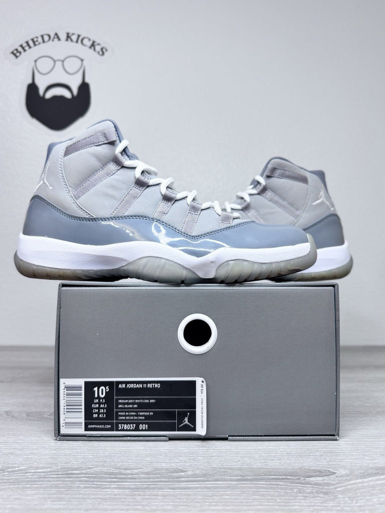 Size 10.5 - Air Jordan 11 Cool Grey 2010 Retro Mens Sneakers 378037-001 New
