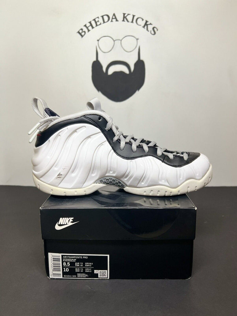 Nike Air Foamposite Pro Chrome White 2020 Size 8.5 624041103 White Black Red Pro