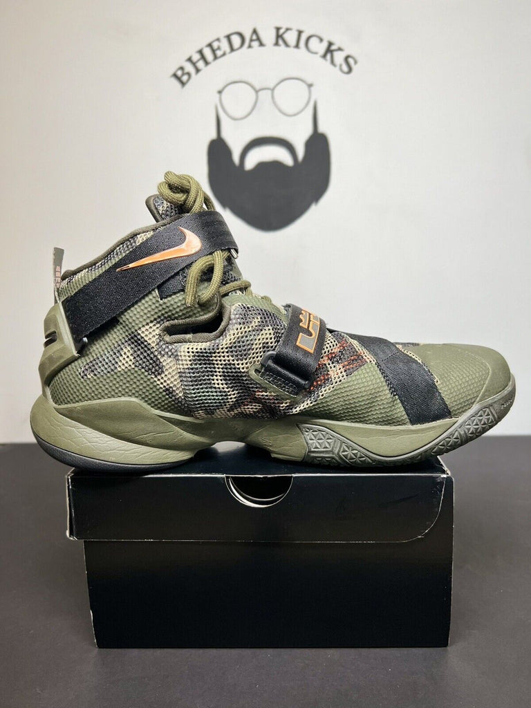 Nike LeBron Soldier 9 IX Premium Camo Men’s Size 11 749490-303 Preowned Og Rare