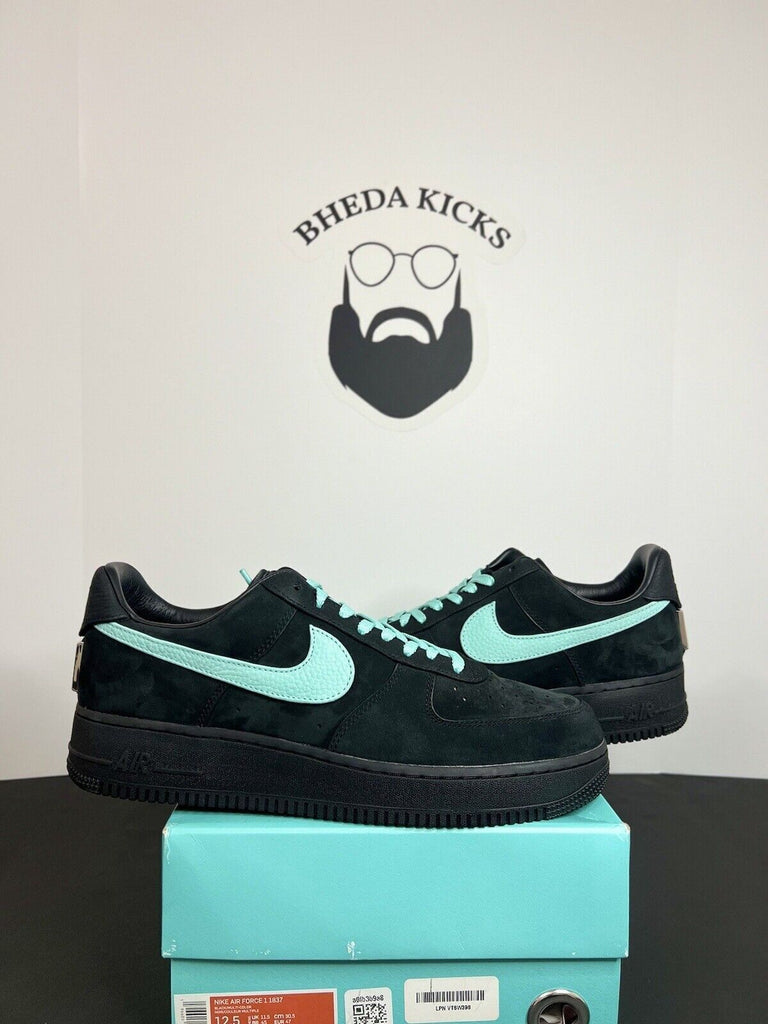 Nike Air Force 1 Low x Tiffany & Co. 1837 DZ1382-001 Black Teal Men’s Size 12.5