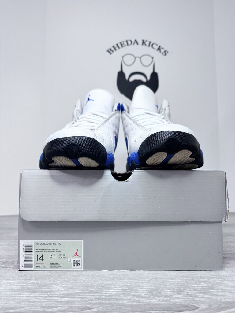 Size 13 - Jordan 13 Retro White Hyper Royal Black 414571-117 Men's (Rep Box)