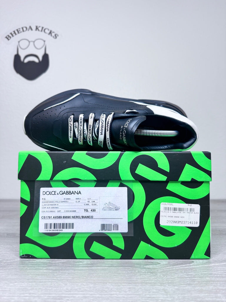 Size 43EU/10 US - Dolce & Gabbana Daymaster Black White Men’s Preowned Authentic