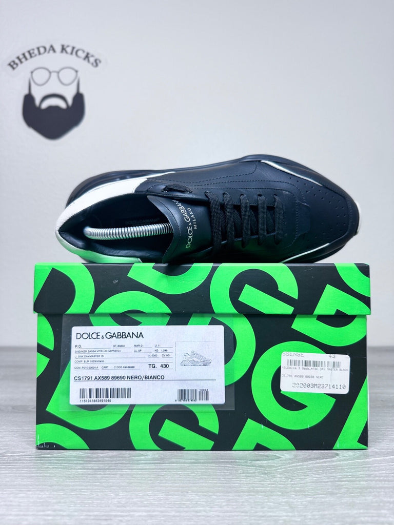 Size 43EU/10 US - Dolce & Gabbana Daymaster Black White Men’s Preowned Authentic