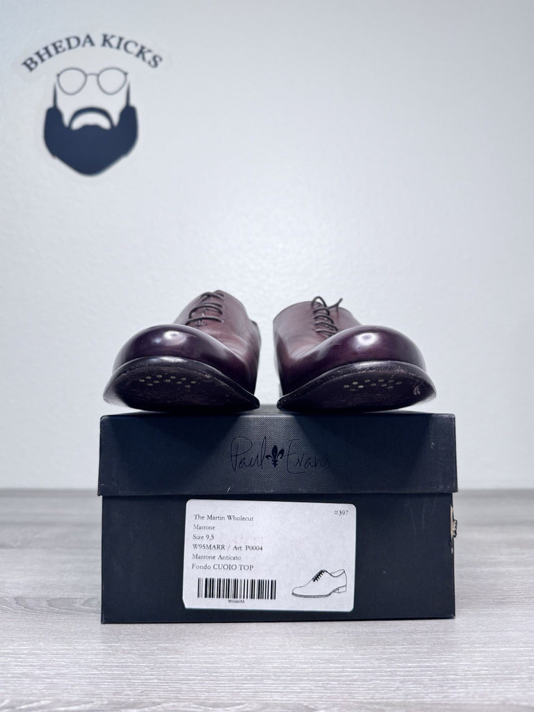 Size 9.5 - Paul Evans The Martin Wholecut Marrone Dress Shoes (Fits 10.5)
