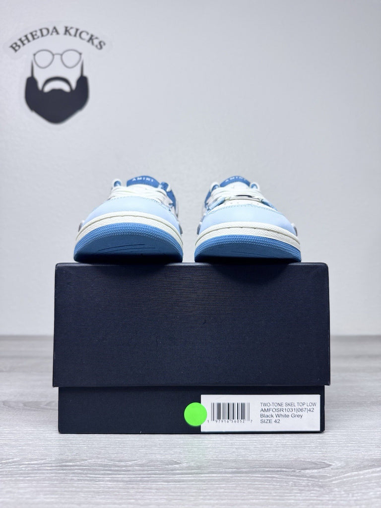 Size 42 EU / 9 US - Amiri Skel Top Low Two Tone Blue White Designer Men’s Shoes