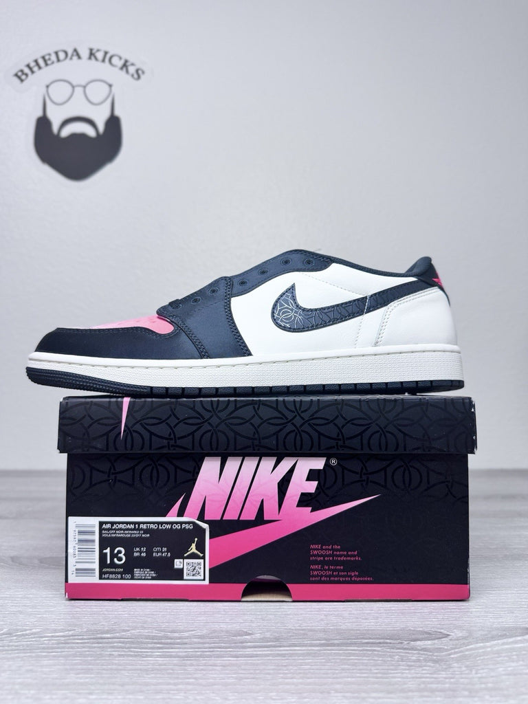 Size 13 - Paris Saint Germain Nike Air Jordan 1 Low OG Pink Oxford HF8828-100 DS