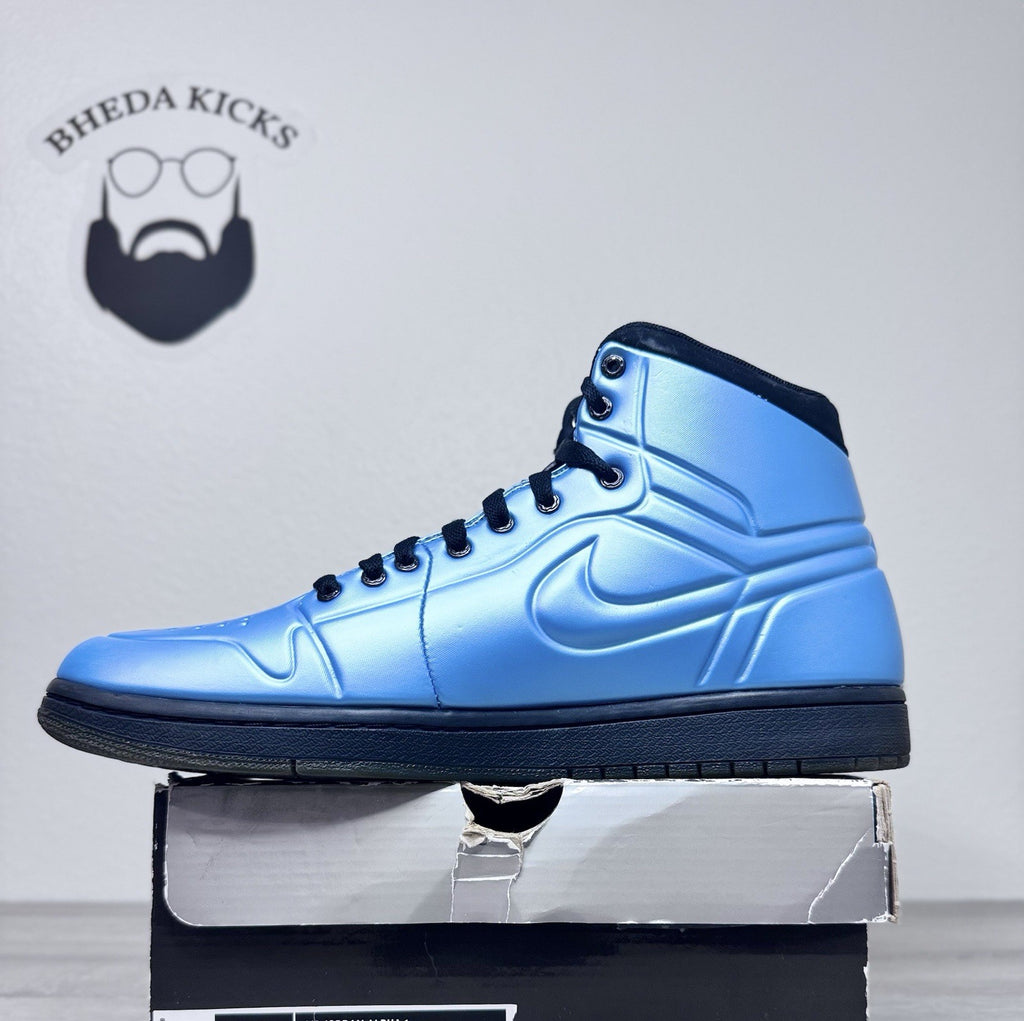 Size 10 - Air Jordan 1 High Anodized Blue Black 414823-401 Nike Retro Foam