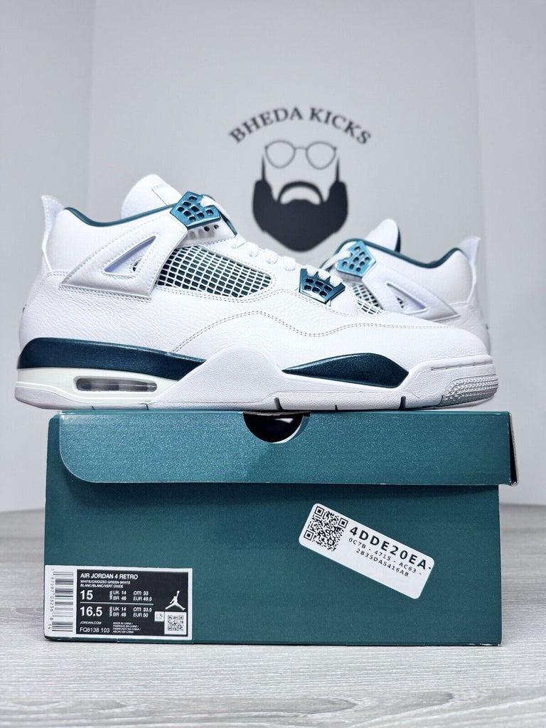 Size 15 - Air Jordan 4 Retro Oxidized Green FQ8138-103 Authentic NEW DS