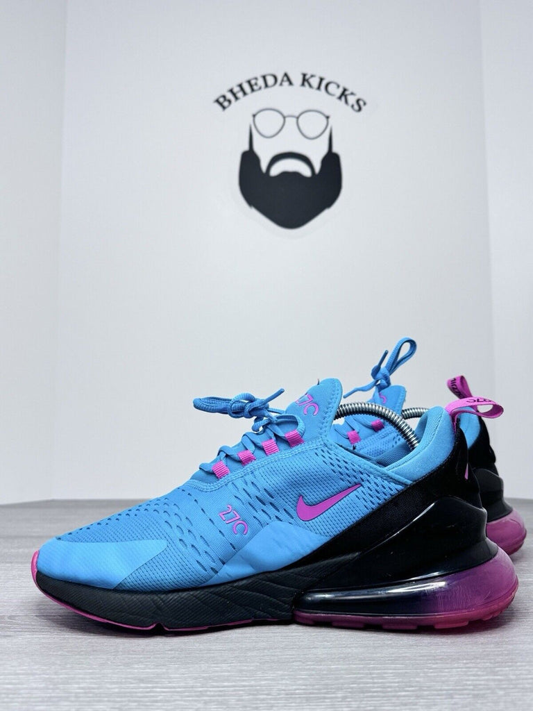 Size 9.5 - Nike Air Max 270 South Beach Light Blue Fuchsia Pink Black BV6078-400