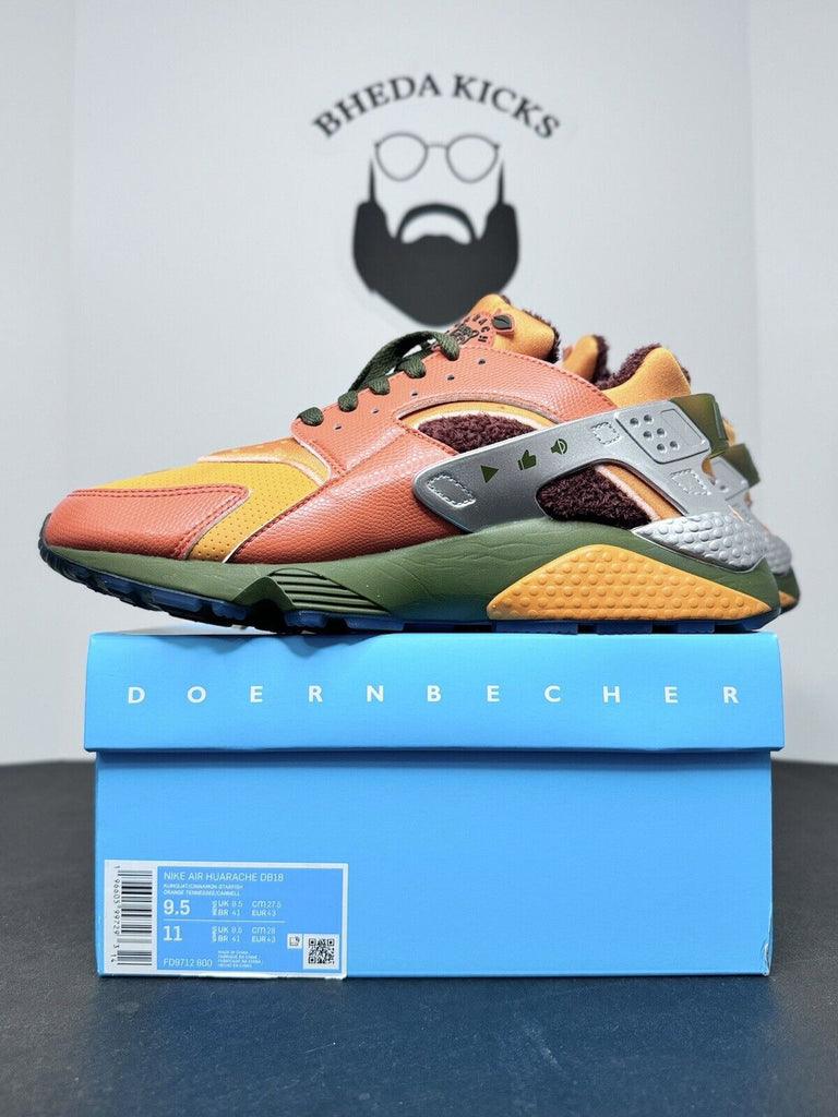 NEW Nike Air Huarache Run Doernbecher Freestyle Dario Orange FD9712-800 Size 9.5