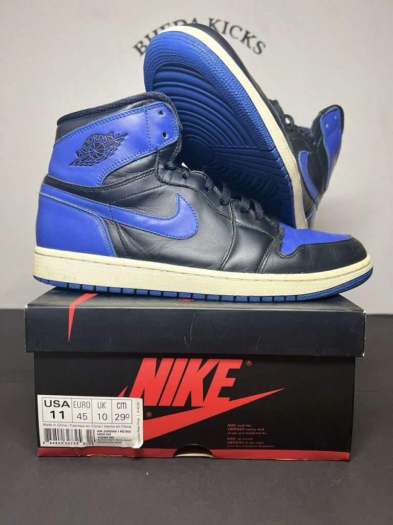 2013 Nike Air Jordan 1 Retro High OG Royal Blue Black Size 11 555088 085 Rare Og