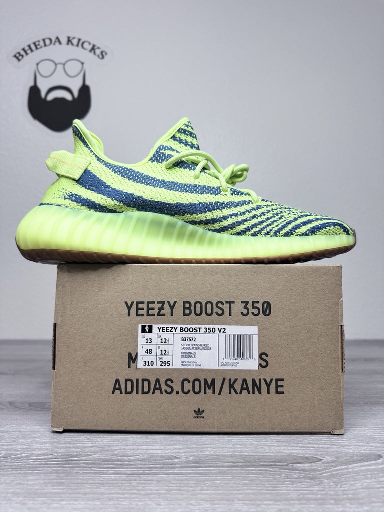 Size 13 - adidas Yeezy Boost 350 V2 Low Semi Frozen Yellow Brand NEW DS