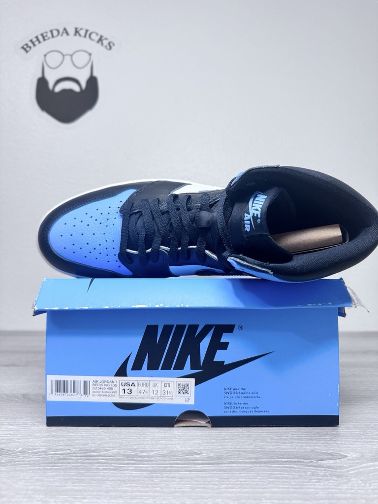 Size 13 - Nike Air Jordan 1 Retro High OG UNC Toe 2023 DZ5485-400 Preowned