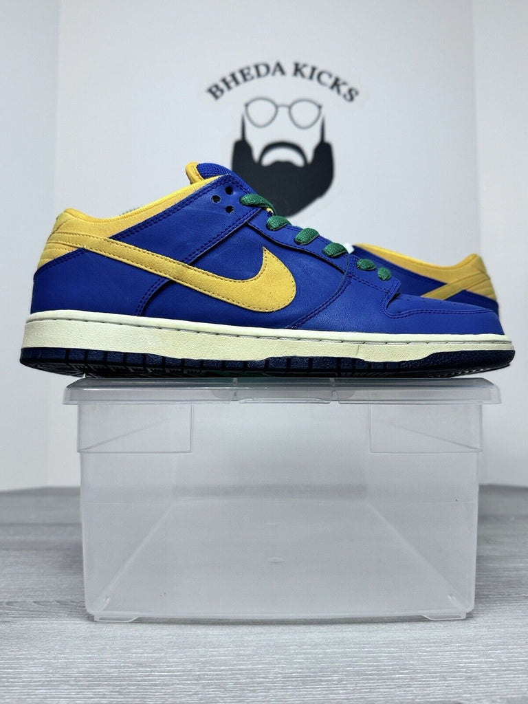 Size 10.5 - Nike SB Dunk Low Royal Blue Midas Gold Brazil 304292-473 Men's