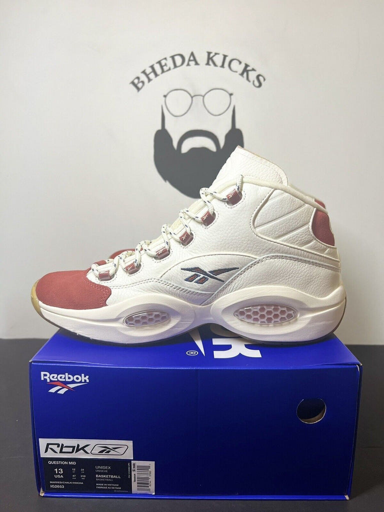 Reebok Question Mid ASG White Vintage Red Toe IG2653 Allen Iverson Size 13 Rare