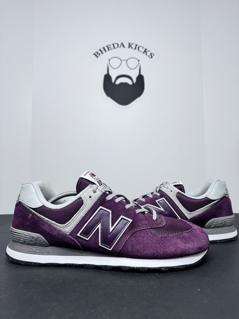 New Balance 574 Core Classic ML574EVM Burgundy White Shoes Men’s Size 13