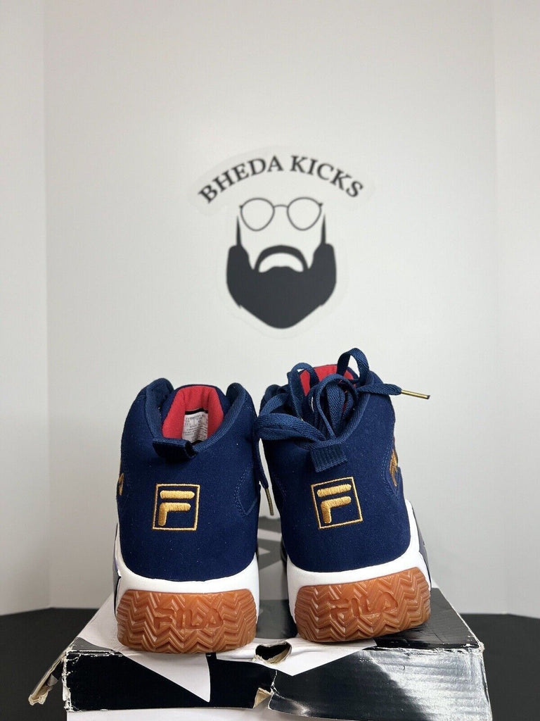 NEW Fila Basketball Shoes Navy Blue Suede Gum Mashburn MB 1VB90141-424 Size 11.5