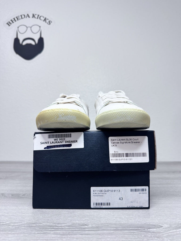 Size 43 EU / 10 US - Saint Laurent Court Canvas Signature Sneaker Preowned