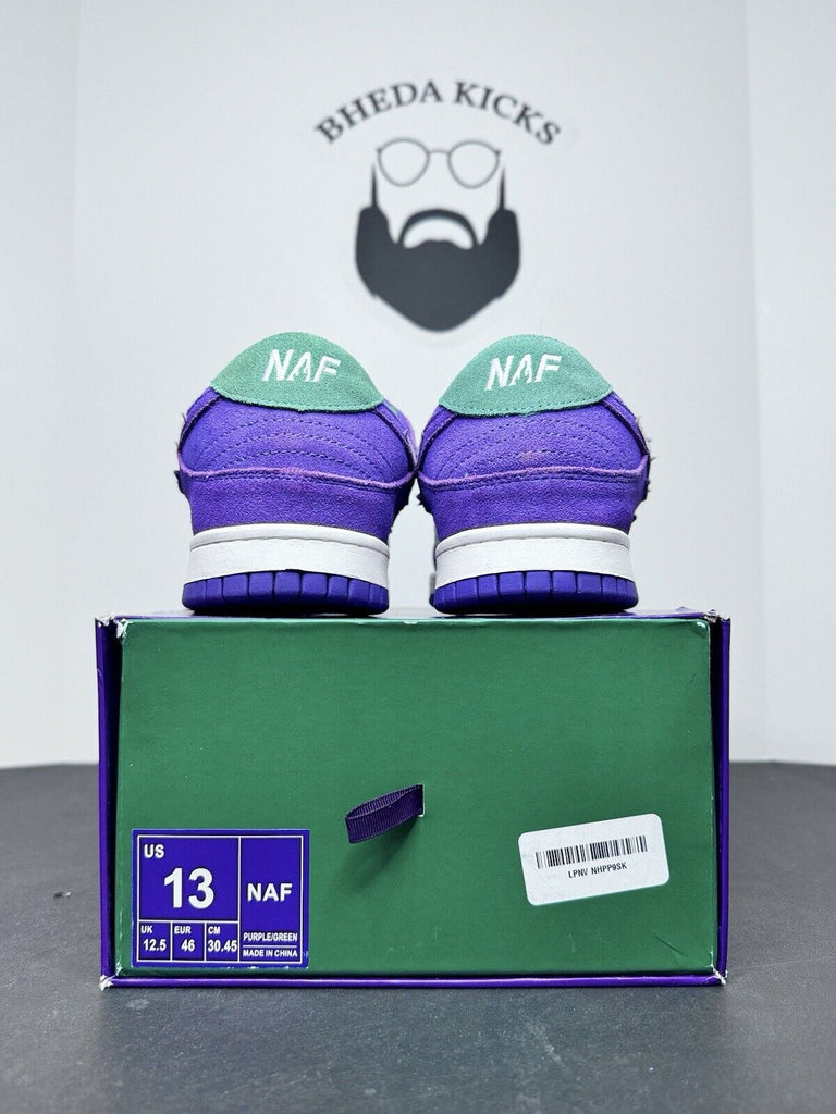 Naf World 208/420 Mens Sneakers Purple Dunk Preowned Rare Authentic Size 13