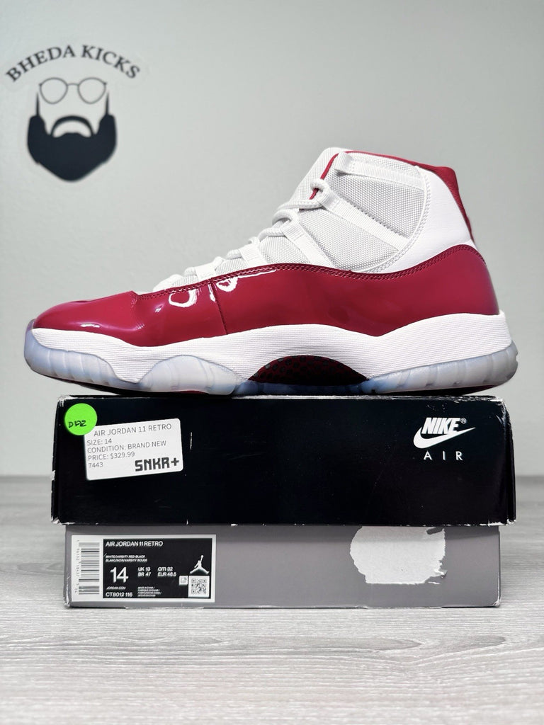 Size 14 - Nike Jordan 11 Retro Cherry 2022 (CT8012-116) Men's Preowned