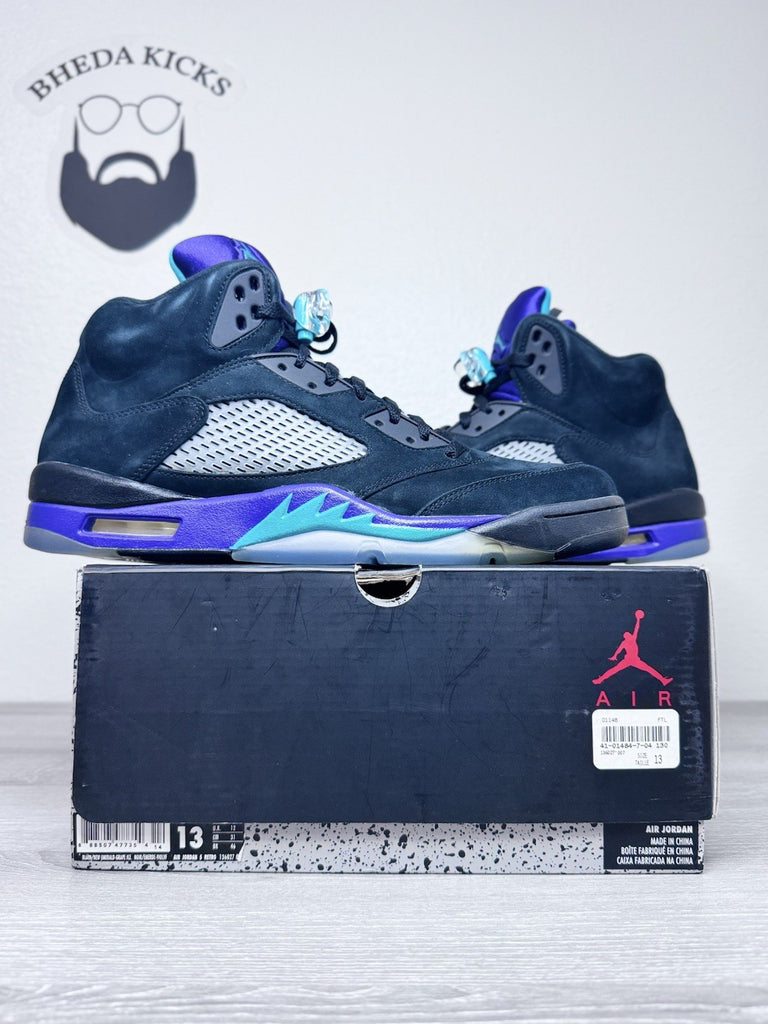 Size 13 - Jordan 5 Retro Black Grape 2013 136027-007 Brand New Authentic