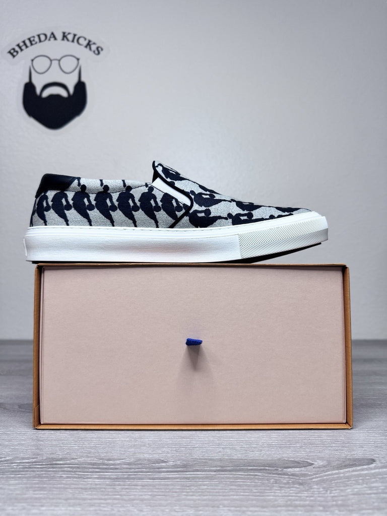 Size 9.5 Men (8.5 UK) - Louis Vuitton x NBA Canvas Slip-On Men's Sneakers