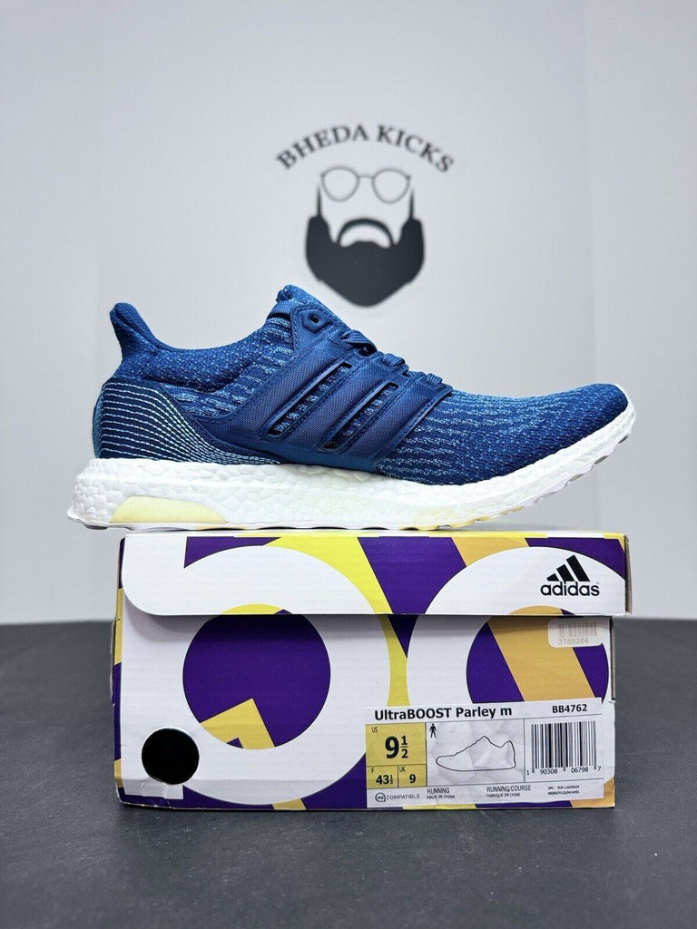 NEW Adidas Ultraboost Parley Running Sneakers Blue White Lace Up BB4762 Size 9.5