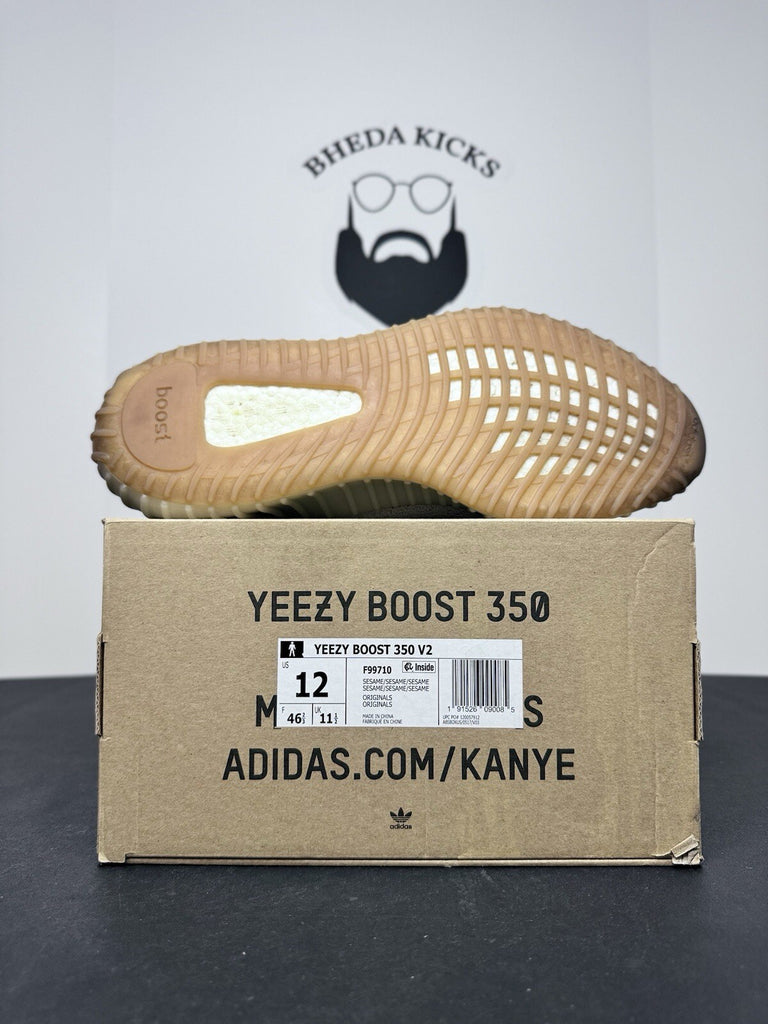 Adidas Yeezy Boost 350 V2 Sesame F99710 Og Rare Preowned Authentic Men’s Size 12