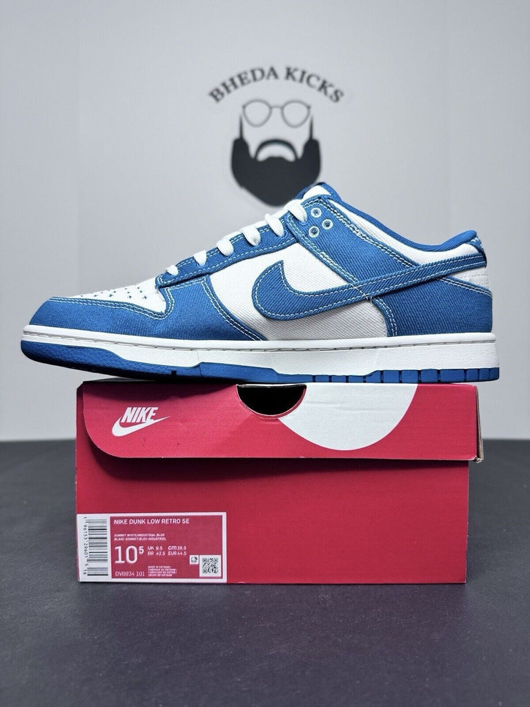 Nike Dunk Low Retro SE Summit White Industrial Blue DV0834-101 Men’s Size 10.5