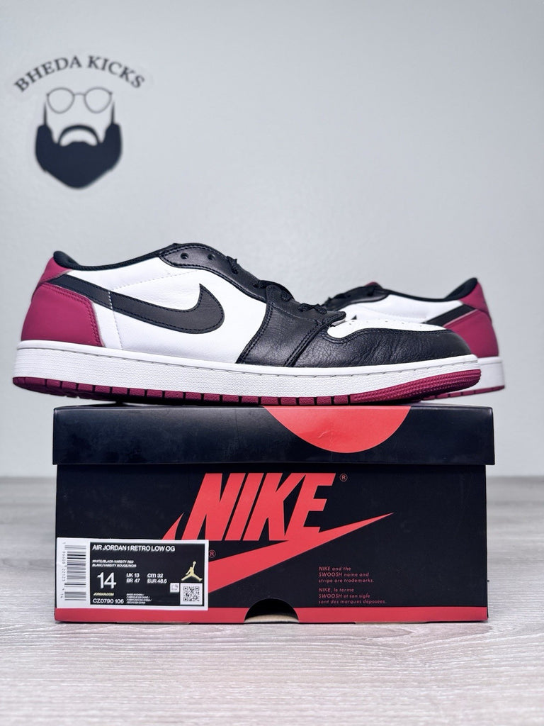 Size 14 - Nike Air Jordan 1 Low 2023 Retro Black Toe CZ0790-106 Preowned Og