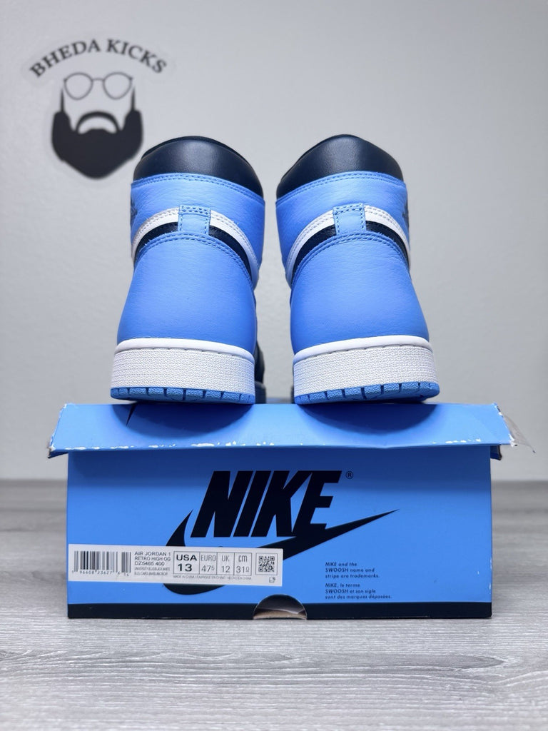 Size 13 - Nike Air Jordan 1 Retro High OG UNC Toe 2023 DZ5485-400 Preowned