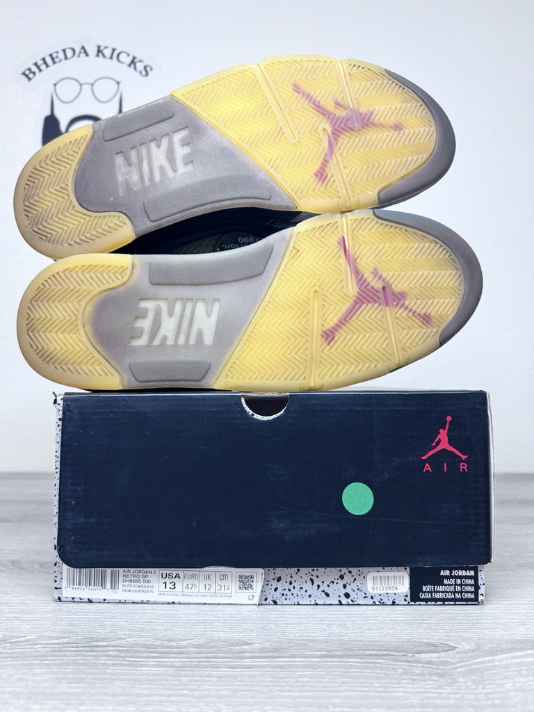 Size 13 - Nike Air Jordan 5 Retro SP x Off-White Mid Muslin CT8480-001 Preowned