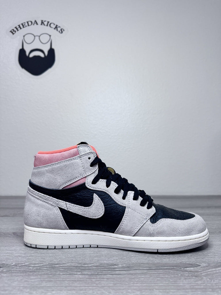 Size 10.5 - Jordan 1 Retro High OG Neutral Grey Hyper Crimson 555088-018
