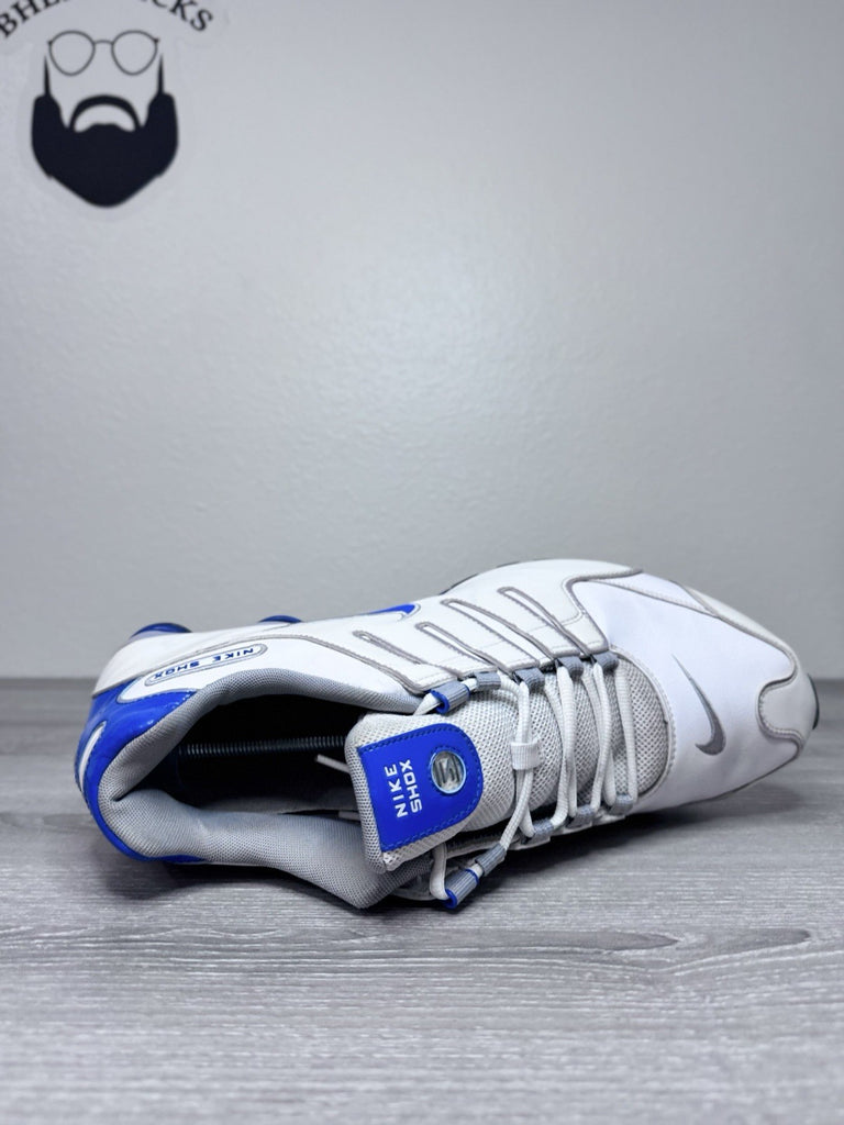Size 15 - Nike Shox NZ SL Shoes Sneakers 2012 378341-140 Blue White Leather