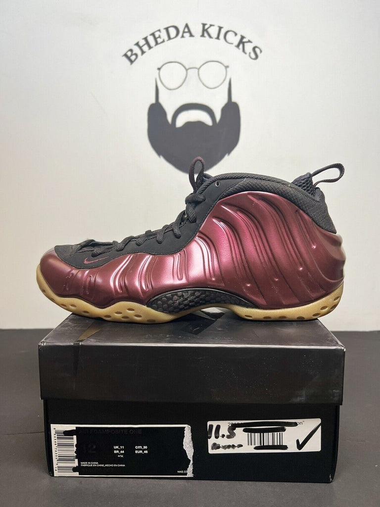 Nike Air Foamposite One Night Maroon 314996-601 Size 11.5 Preowned Og Rare