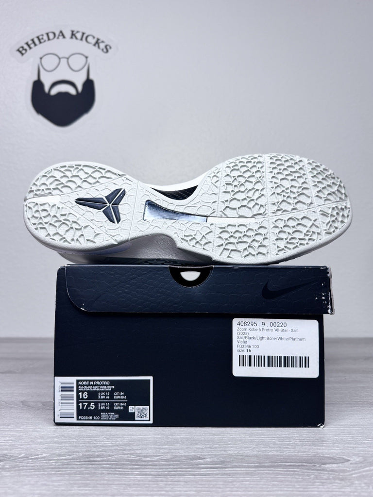 Size 16 - Nike Zoom Kobe 6 Protro All-Star Sail FQ3546-100 Brand New Authentic