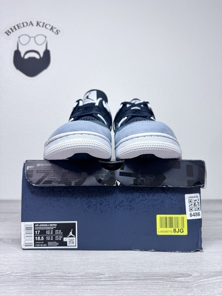 Size 17 - Air Jordan 4 Retro Fear Black White Gray 2024 FQ8138-002 Brand New