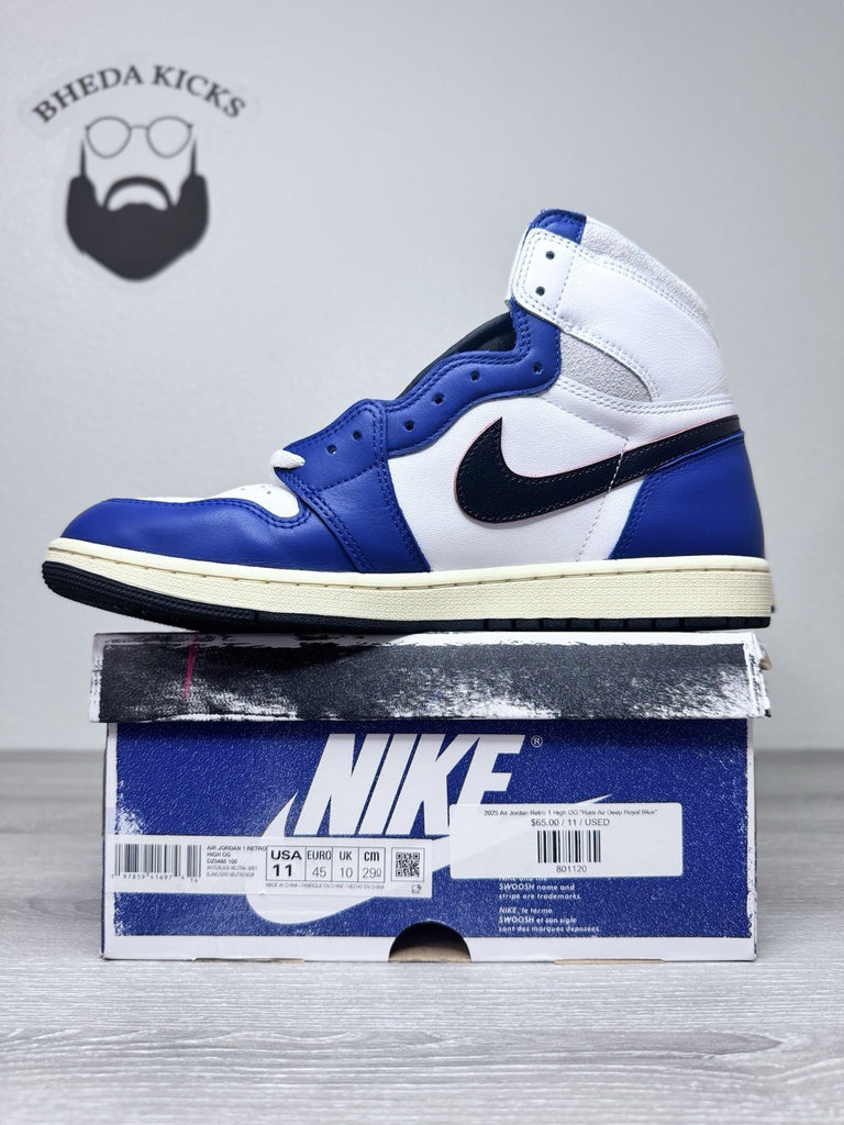 Size 11 - Air Jordan 1 Retro OG High Rare Air Deep Royal Blue DZ5485-100
