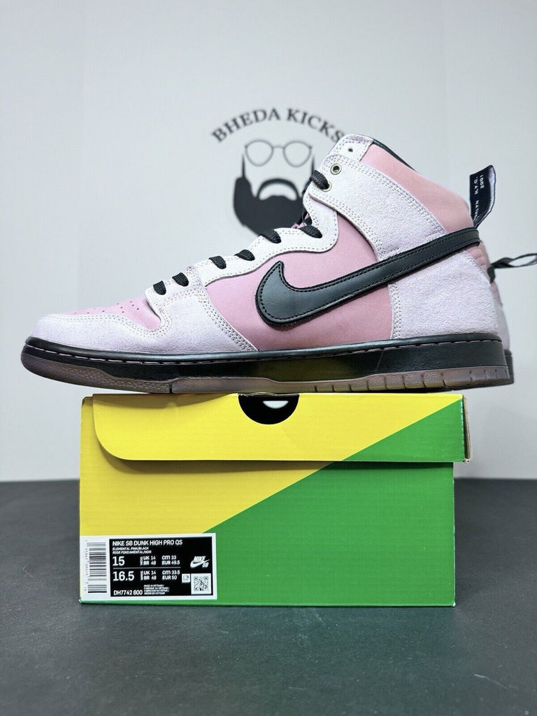 Nike KCDC x Dunk SB High 20th Anniversary DH7742-600 Pink Black Men’s Size 15